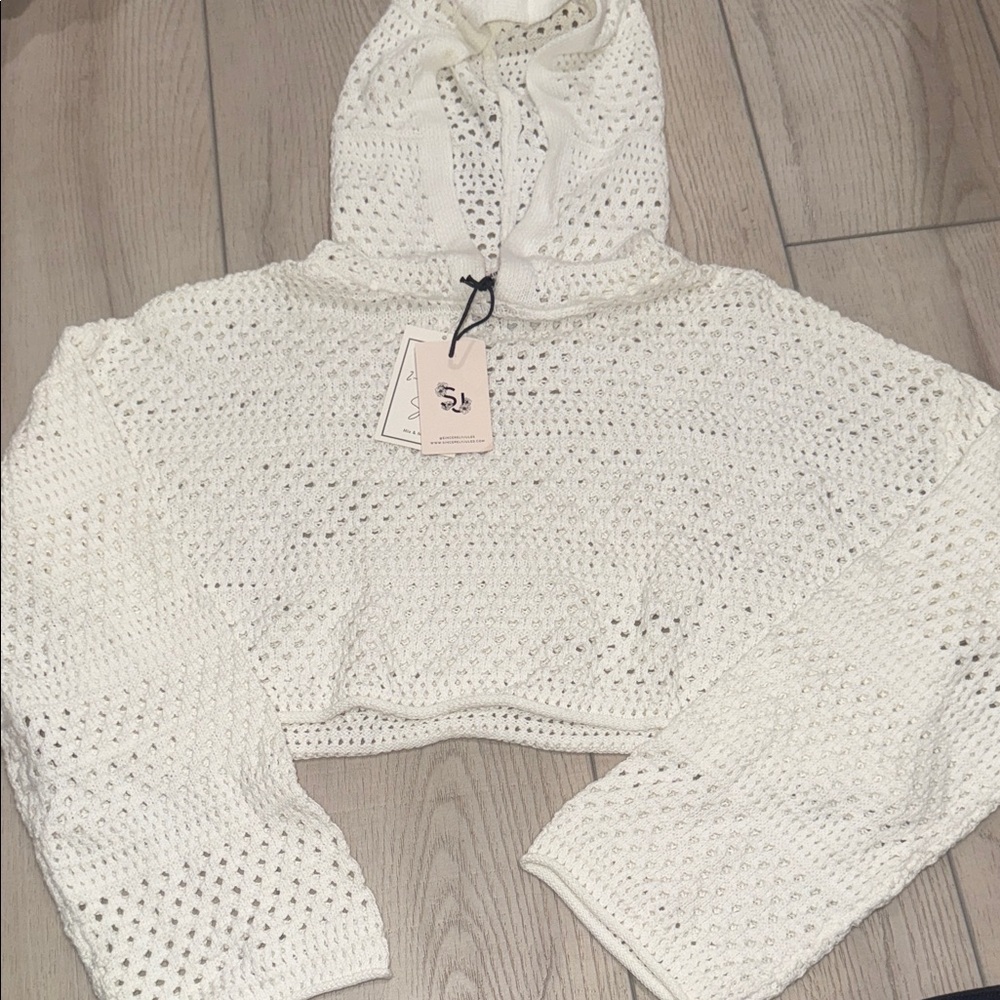 Sincerely Jules White Cropped Sweater